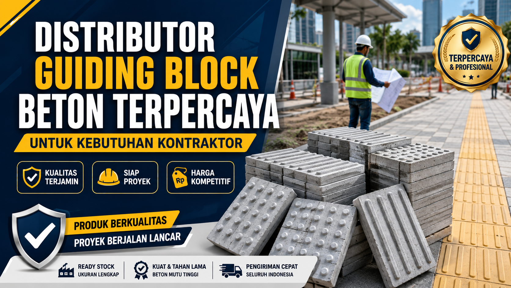 Distributor Guiding Block Beton Terpercaya untuk Kebutuhan Kontraktor